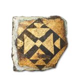 A Byzantine gold sandwich glass tile