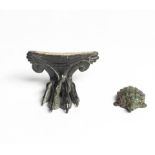 An Etruscan bronze lion's paw cista foot and a Roman bronze tortoise 2