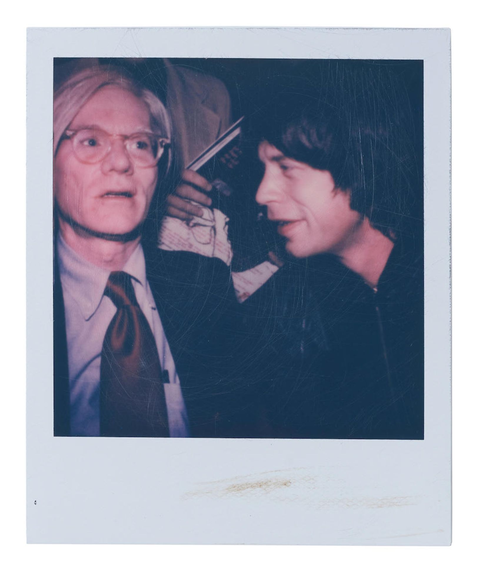 ANDY WARHOL (1928-1987) Self-Portrait with Mick Jaggercirca 1977