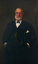 Benedict Osnis (American, 1872-1941) A three-quarter length portrait of a gentleman with a waist...