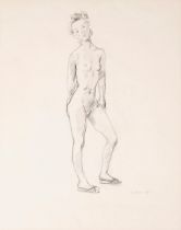 Alexander Brook (1898-1980) A study of a standing nude 19 3/4 x 16in (50.2 x 40.6cm) (sight)