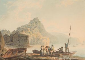 Francis Nicholson (Pickering 1753-1844 London) View of Robin Hood's Bay, North Yorkshire framed:...
