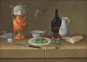 Attributed to Johann Rudolf Feyerabend, called Lelong (Basel 1749-1814) Three kitchen still life...