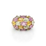 GEM-SET RING BAGUE PIERRES DE COULEUR