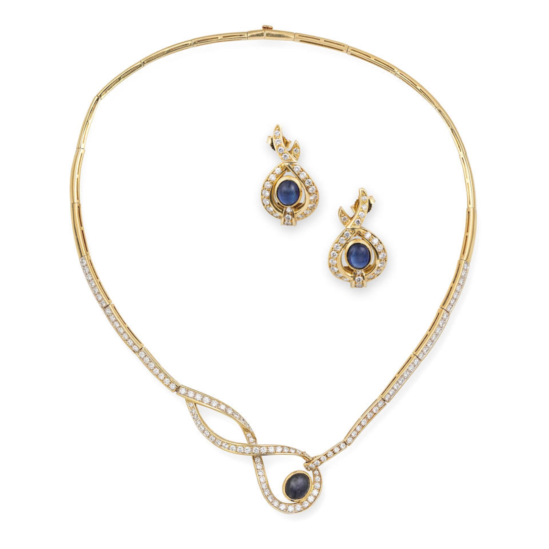 SAPPHIRE AND DIAMOND DEMI-PARURE DEMI-PARURE SAPHIRS ET DIAMANTS