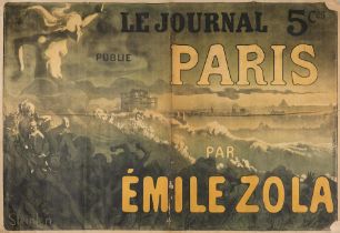 THÉOPHILE-ALEXANDRE STEINLEN (1859-1923) LE JOURNAL PUBLIE PARIS PAR ÉMILE ZOLA
