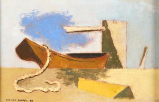 HERMAN MARIL (American, 1908-1986) Boat and Sand framed 33.3 x 44.0 x 3.0 cm (13 1/9 x 17 1/3 x ...