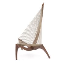 A MODERN REPRODUCTION DANISH MODERN 'HARP' CHAIR, after a design by Jørgen Høvelskov f...