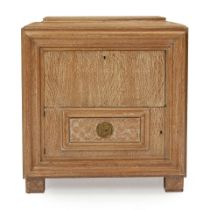 AN ART DECO LIMED OAK CABINET,