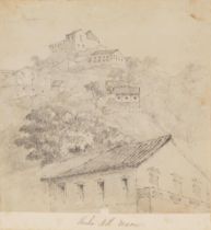 Dr. Thomas Boswell Watson (British, 1815-1860) Penha Hill, Macau (Together with a pencil study o...