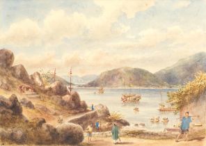 William Prinsep (British, 1794-1874) View across the inner harbour of Macau