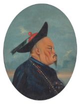 Chinese School, 19th Century Portrait Ye Mingchen, Governor of Canton from 1852-58