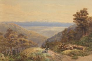 John Gully (New Zealand, 1819-1888) Tasman Bay looking towards Mount Arthur Range, New Zealand