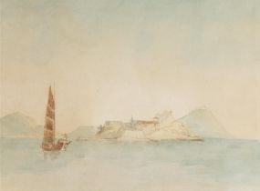 Dr. Thomas Boswell Watson (British, 1815-1860) Macau - Franciscan Fort and Guia Fort beyond