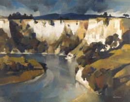 Peter McIntyre (New Zealand 1910-1995) The Rangitikei river near Mangaweka, New Zealand, 1973 (T...