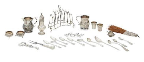 A Collection of Georgian and later silver Various makers and dates