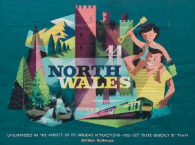 Reg Lander (British, 1913-1980): A North Wales British Railways poster