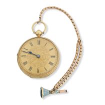 An 18ct gold open faced pocket watch Walter Young Hallmark for London 1848