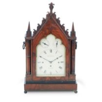 A William IV mahogany gothic revival bracket clock Wm Partinton, Paddington Street, London