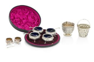 A set of four Victorian salts, By Charles Stuart Harris, London, 1891/2