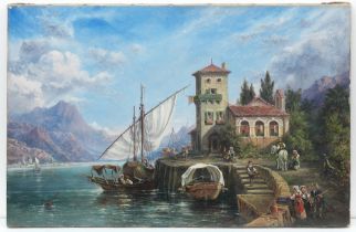 John Bell (British, active 1850-1880) Lake Como, Italy unframed