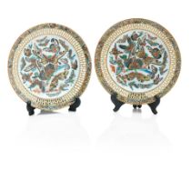 A pair of Chinese reticulated plates 19th century