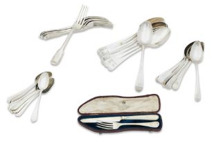 A Collection of Silver Flatware Various makers and dates