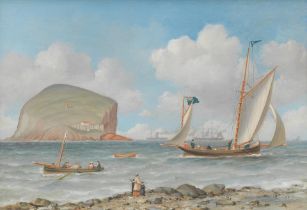 Samuel H. Fyfe (British, mid/late 19th century) Shipping off the Bass Rock