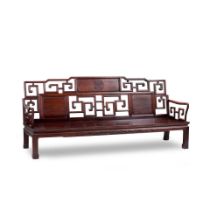 A Chinese Hardwood settee