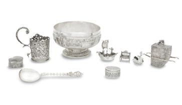 A collection of Foreign Silver Various makers and dates