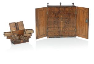 An early 20th century olivewood collectors cabinet