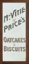 An early 20th century McVitie & Prices Oatcakes & Biscuits advertising mirror Made by Forrest an...