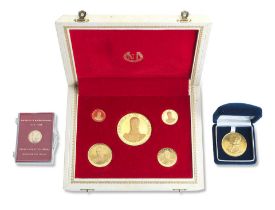 Colombia: Republic, 1969 Five Piece Battle of Boyaca Gold Proof Set