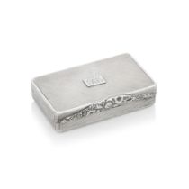 Australian Interest: A Victorian Silver Snuff Box Marked with lion passant and date letter e only