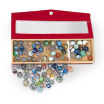 A collection of glass marbles Late 19th/early 20th Century