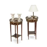A pair of Louis XVI-style mahogany and gilt-metal mounted occasional tablesFirst seen in Season ...