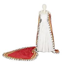 Claire Foy (as the Queen): A replica of the Coronation ceremonial garments including the Imperia...