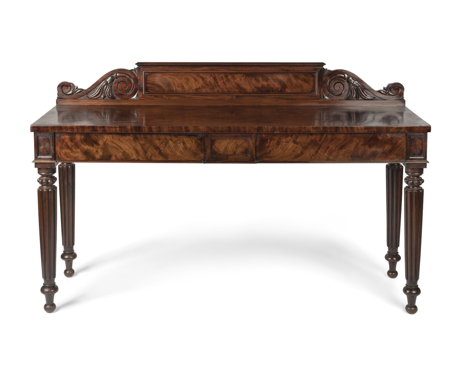 A William IV mahogany serving table, in the manner of Gillows First seen in Season 1, in the Buc...