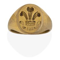 Dominic West (as Prince Charles): A gold-plated 'Prince of Wales' signet ring First seen in Seas...