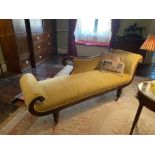 A Regency rosewood, mahogany and cut-brass inlaid chaise longueFirst seen in Season 2, in the Qu...