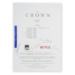 An autographed script for The Crown Season 3, Episode 1, 'Olding'