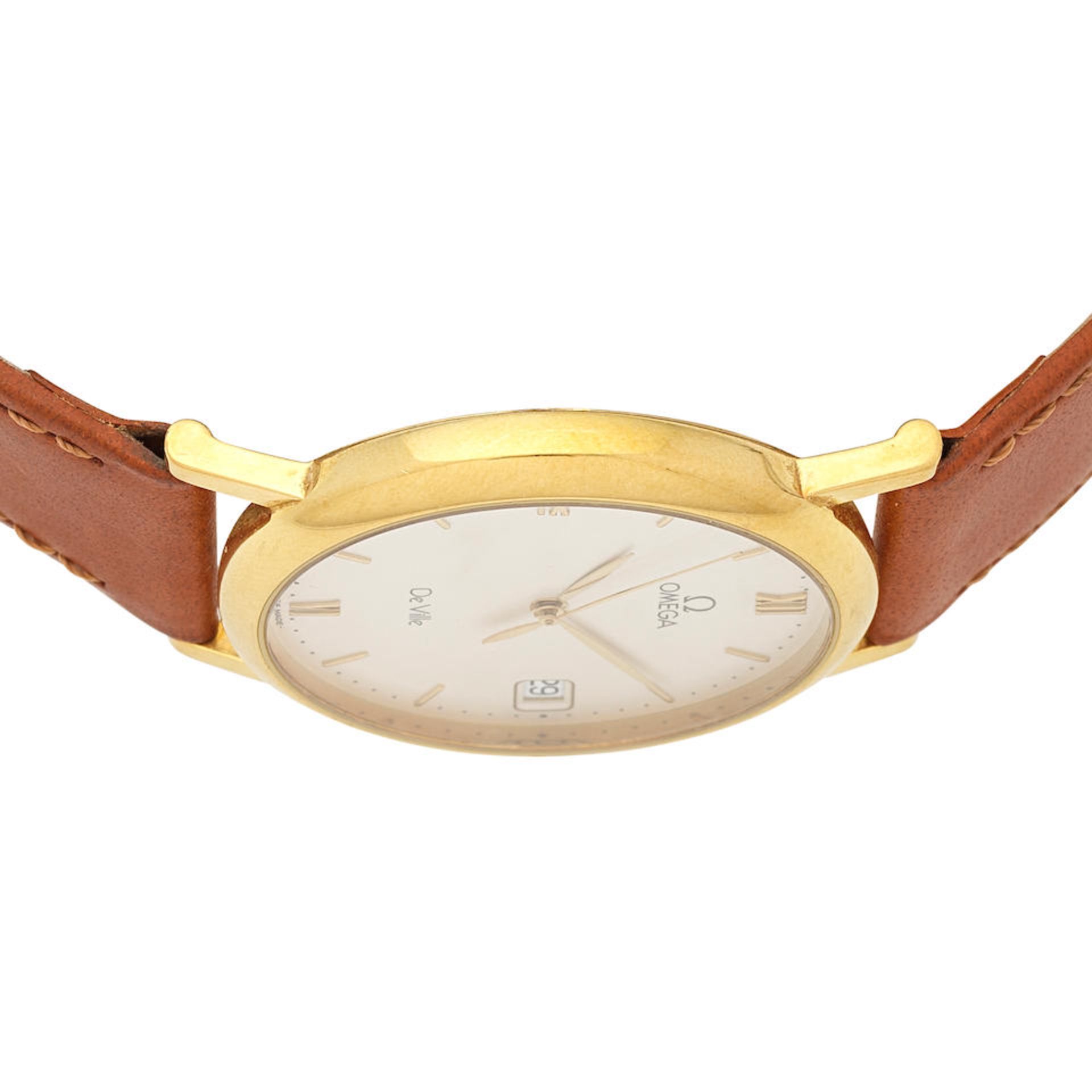 Omega. An 18K gold quartz calendar wristwatch De Ville, Ref: 196.2432, Purchased 23rd January 1999 - Bild 2 aus 5