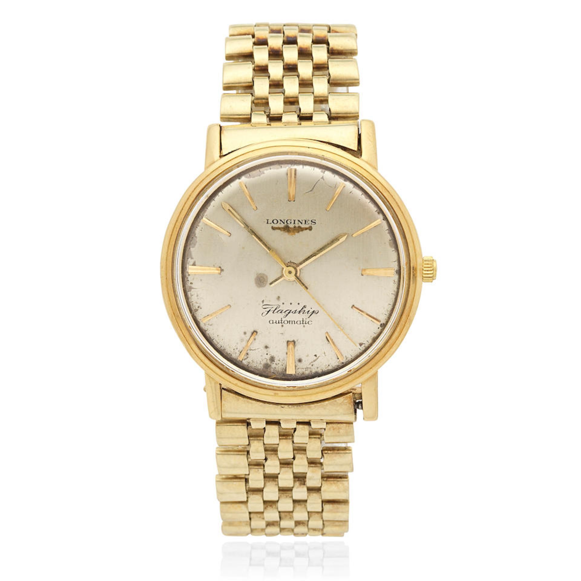 Longines. An 18K gold automatic bracelet watch Flagship Automatic, Ref: 3404, Circa 1961