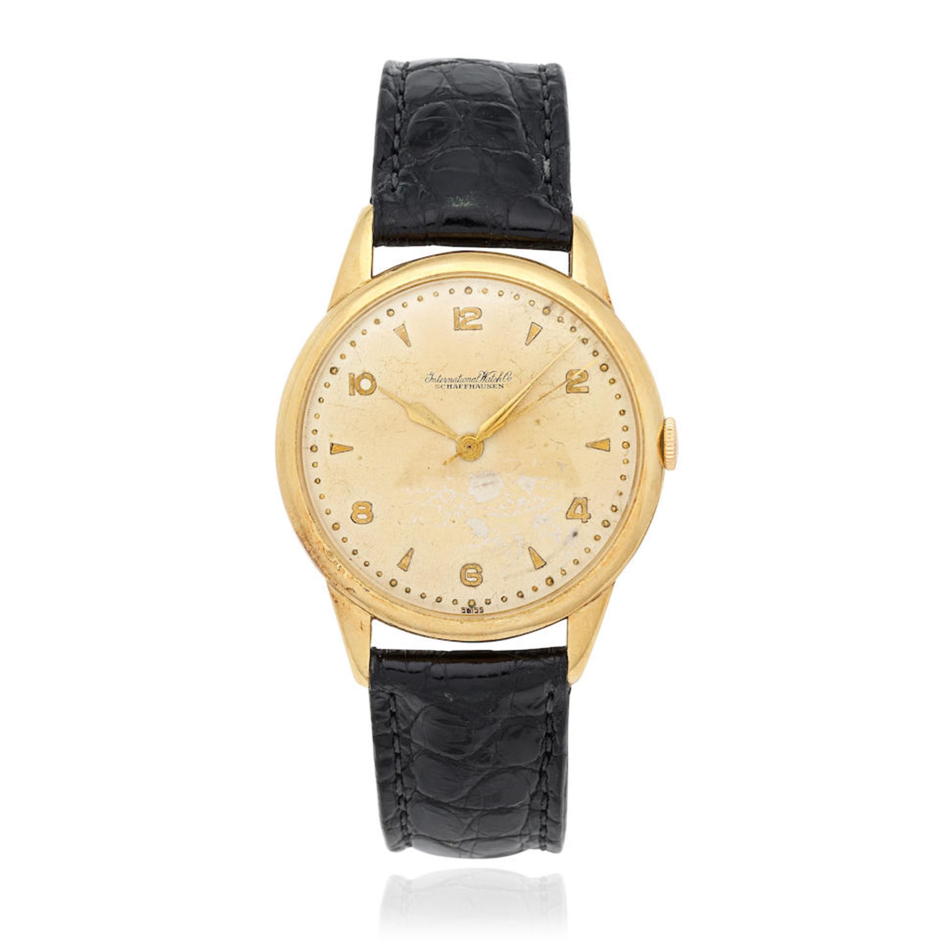 International Watch Company, Schaffhausen. An 18K gold manual wind wristwatch Circa 1946