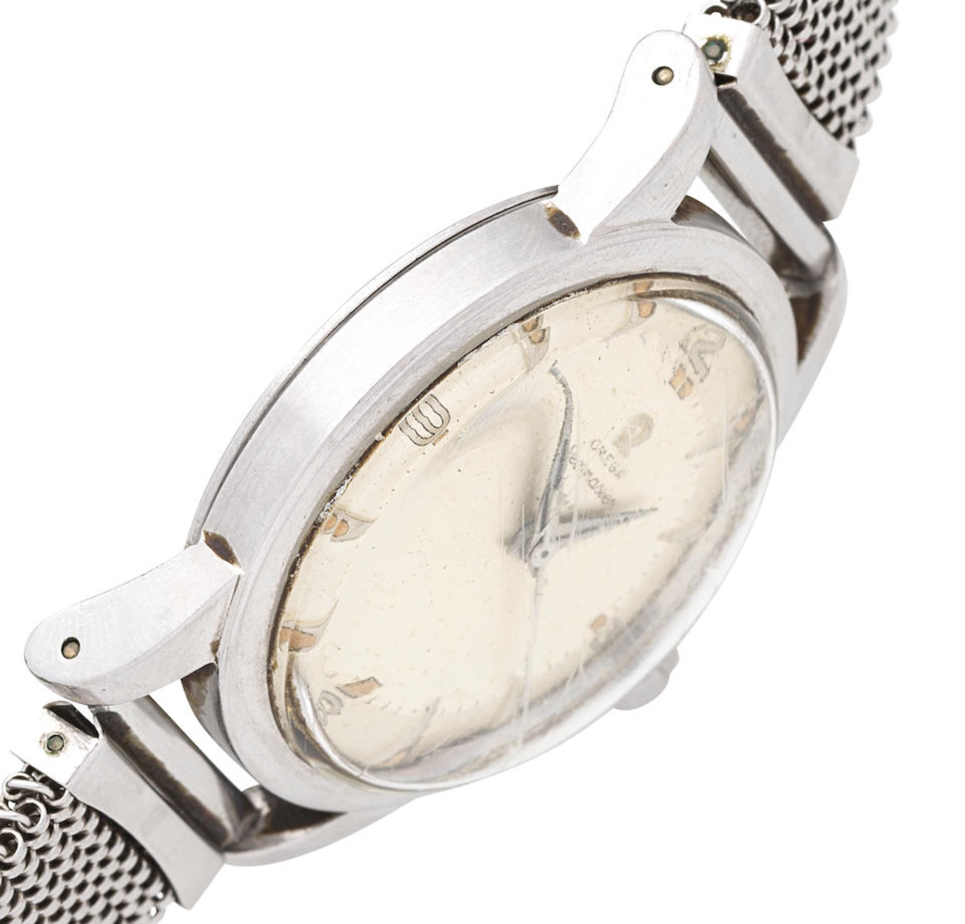 Omega. A stainless steel bumper automatic bracelet watch Seamaster, Ref: 2577-6, Circa 1950 - Bild 3 aus 4