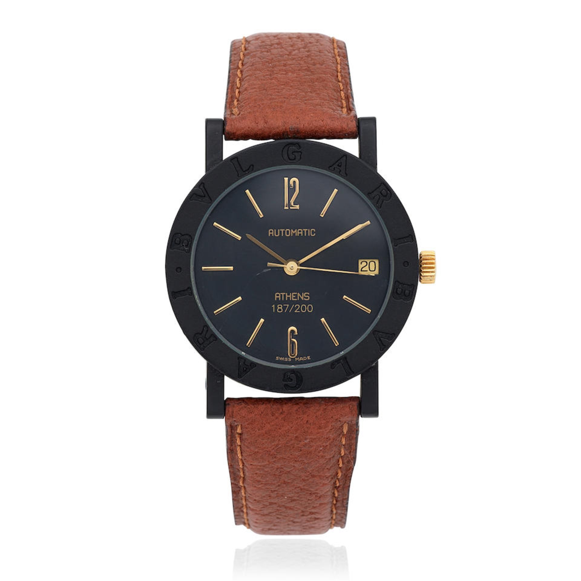 Bulgari. A Limited Edition carbon automatic calendar wristwatch Carbon Gold 'Athens', No.187/20...