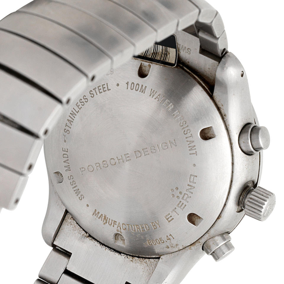 Eterna for Porsche Design. A stainless steel automatic calendar chronograph bracelet watch Ref: ... - Image 3 of 6
