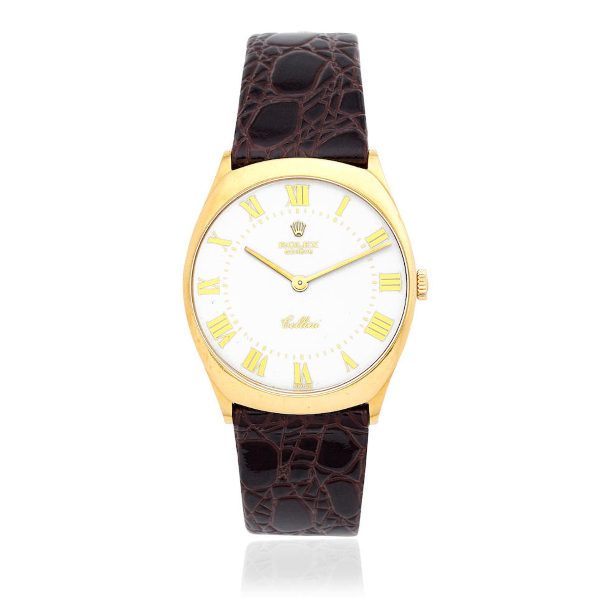 Rolex. An 18K gold manual wind wristwatch Cellini, Ref: 4133, Circa 1981