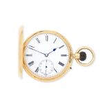 Henry Miles, 17 Piccadilly, London. An 18K gold keyless wind full hunter pocket watch London Hal...