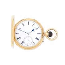 Henry Miles, 17 Piccadilly, London. An 18K gold keyless wind full hunter pocket watch London Hal...